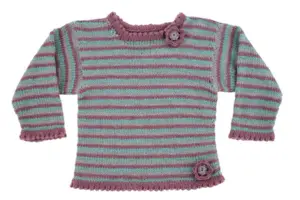 Stribet sweater (børn 2-6 år), Camel+Merino