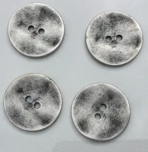 Metal knap i oxideret sølv
